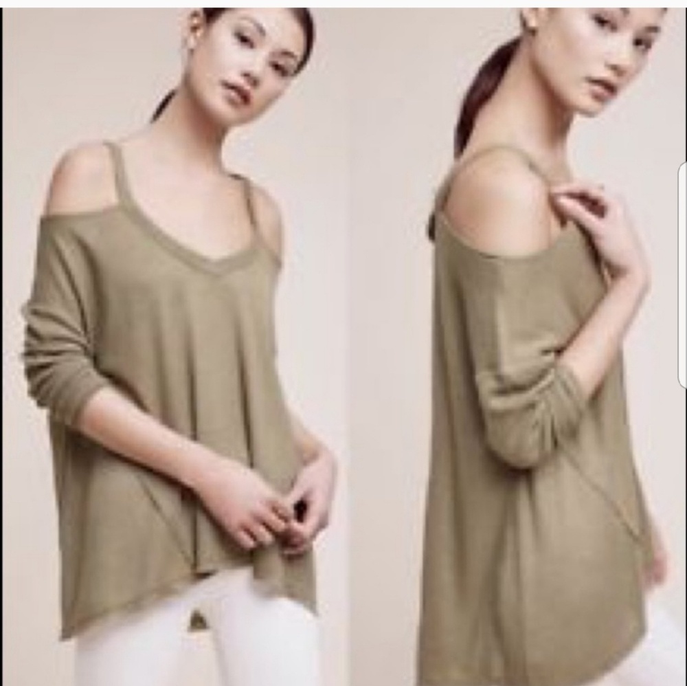 Anthropology Cold Shoulder sweater